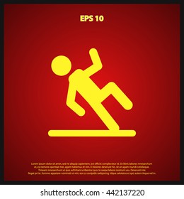 slippery floor icon