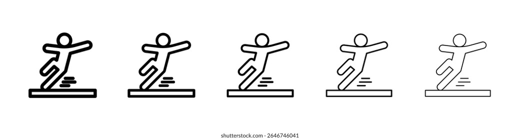 Concepto de icono de piso resbaladizo. Diseño gráfico, logotipo, Web, interfaz de usuario.