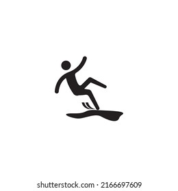 Slippery Floor Icon Or Fall Hazard.vector Illustration Simple Design