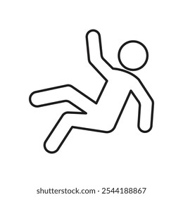 Slippery floor icon. isolated vector icon.