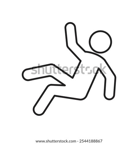 Slippery floor icon. isolated vector icon.