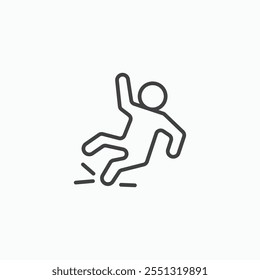 Slippery floor icon vector illustration. EPS10