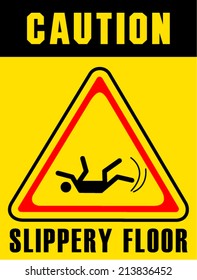 slippery floor sign