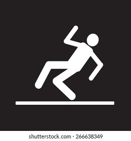 slippery floor sign icon