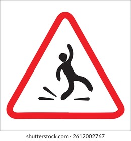 slippery floor symbol vector illustration triangle