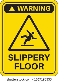 Slippery Floor Warning Sign Vector Stock Vector (Royalty Free ...