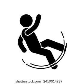 slippery floor warning sign, Vector Illustration, Isolate On White Background Label