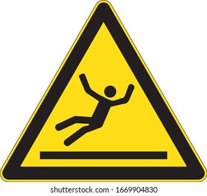 
Slippery floor yellow triangle warning sign