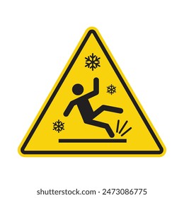 Slippery Ice Warning Sign Promote Safety in Icy Conditions