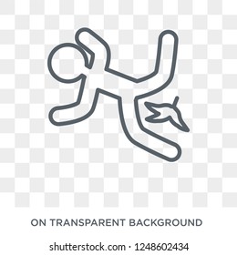 Slippery icon. Trendy flat vector Slippery icon on transparent background from Cleaning collection. High quality filled Slippery symbol use for web and mobile