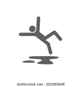 Slippery man icon in trendy flat style isolated on white background. Symbol for your web site design, logo, app, UI. Vector illustration, EPS