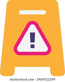 Slippery Protection Traffic Icon Vector Flat Illustration