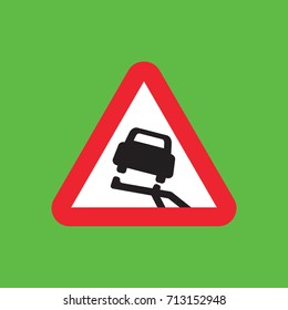 slippery road icon