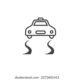 slippery road icon vector element design template web