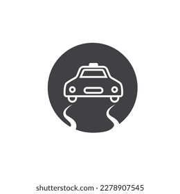 slippery road icon vector element design template web
