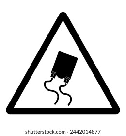 Slippery Road Traffic Sign,Vector Illustration, Isolate On White Background Label. EPS10