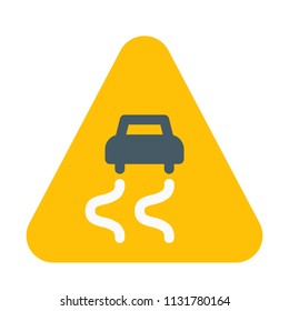 Slippery Road Warning