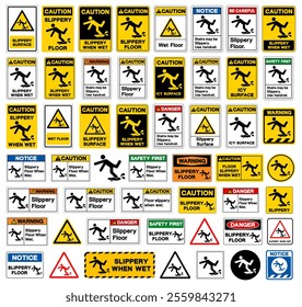 Slippery Set Symbol Sign,Vector Illustration, Isolate On White Background Label.EPS10