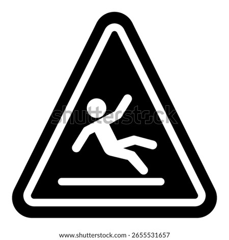 Slippery surface caution or wet floor warning sign in vector