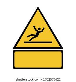 Signo o símbolo de superficie resbaladizo. Diseño de vectores aislado en fondo blanco