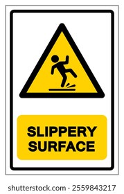 Slippery Surface Symbol Sign,Vector Illustration, Isolate On White Background Label. EPS10