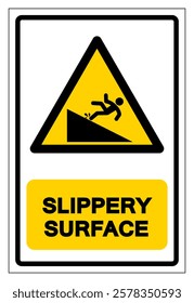 Slippery Surface Symbol Sign,Vector Illustration, Isolate On White Background Label. EPS10
