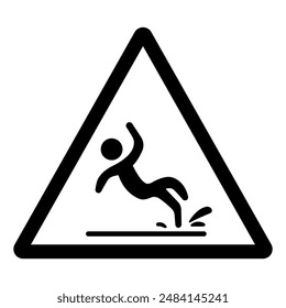 Signo de símbolo resbaladizo, Ilustración vectorial, aislado sobre fondo blanco .EPS10