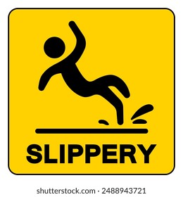 Slippery Symbol Sign,Vector Illustration, Isolate On White Background Label. EPS10