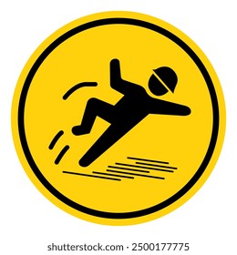 Slippery Symbol Sign,Vector Illustration, Isolate On White Background Label. EPS10
