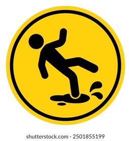 Slippery Symbol Sign,Vector Illustration, Isolate On White Background Label. EPS10