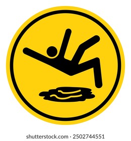 Slippery Symbol Sign,Vector Illustration, Isolate On White Background Label. EPS10