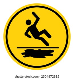 Slippery Symbol Sign,Vector Illustration, Isolate On White Background Label. EPS10