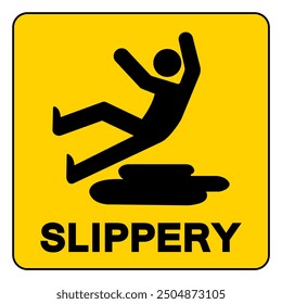 Slippery Symbol Sign,Vector Illustration, Isolate On White Background Label. EPS10