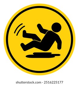 Slippery Symbol Sign,Vector Illustration, Isolate On White Background Label. EPS10