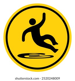 Slippery Symbol Sign,Vector Illustration, Isolate On White Background Label. EPS10