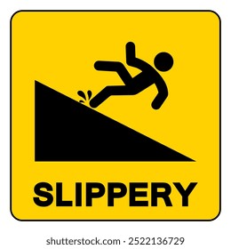 Símbolo Escorregável, Ilustração De Vetor, Isolar No Rótulo De Plano De Fundo Branco. EPS10