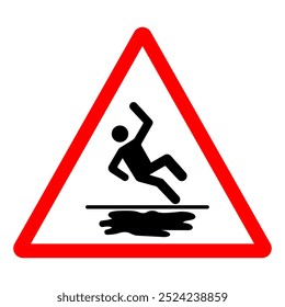 Slippery Symbol Sign,Vector Illustration, Isolate On White Background Label.EPS10