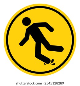 Slippery Symbol Sign,Vector Illustration, Isolate On White Background Label. EPS10