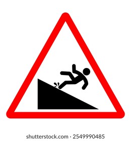 Slippery Symbol Sign,Vector Illustration, Isolate On White Background Label.EPS10