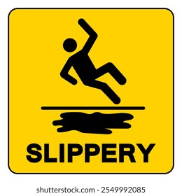 Slippery Symbol Sign,Vector Illustration, Isolate On White Background Label. EPS10