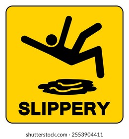 Slippery Symbol Sign,Vector Illustration, Isolate On White Background Label. EPS10