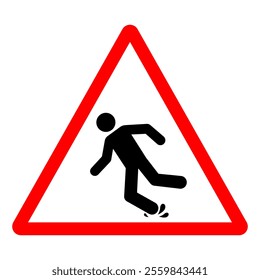 Slippery Symbol Sign,Vector Illustration, Isolate On White Background Label.EPS10
