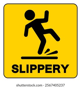 Slippery Symbol Sign,Vector Illustration, Isolate On White Background Label. EPS10