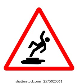 Slippery Symbol Sign,Vector Illustration, Isolate On White Background Label.EPS10