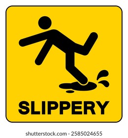 Slippery Symbol Sign,Vector Illustration, Isolate On White Background Label.EPS10