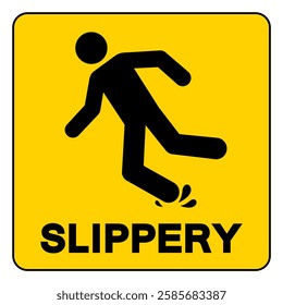 Slippery Symbol Sign,Vector Illustration, Isolate On White Background Label.EPS10