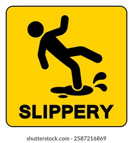 Slippery Symbol Sign,Vector Illustration, Isolate On White Background Label. EPS10