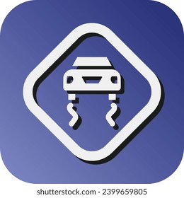 Slippery Vector Glyph Gradient Background Icon For Personal And Commercial Use.
