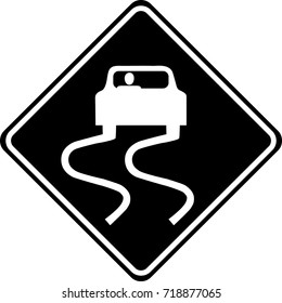 Slippery warning sign information