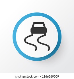 Slippery way icon symbol. Premium quality isolated dangerous element in trendy style.
